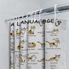 Unleash Your Feline Inner Self With These Adorable Cat Language Shower Curtains A Unique Home Decor Item Featuring Funny Illustr