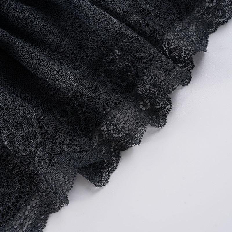 Sweet Girly Ruffle Patchwork Short Skirt - Low-Waist Knit Design