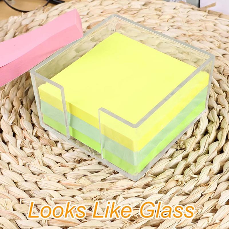 Acrylic Sticky Note Holder Clear Acrylic Notepad Holder Memo Note Dispenser Notepad Holder For Home Office Desk Organizer