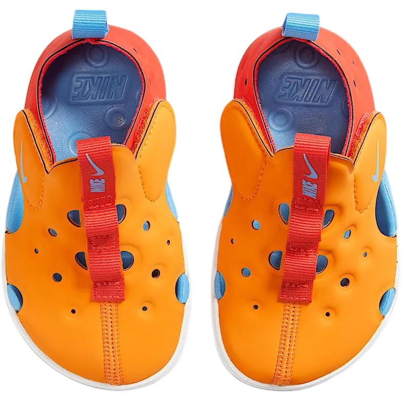 Nike Sunray Protect 4 TD Orange Peel Picante Red Baby Sneakers University-Blue HF6278-800