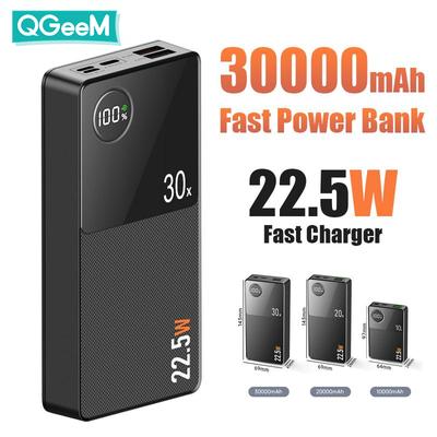 Banco de energía de 30000mAh PD 20W/22,5 W de carga rápida para Huawei P40 MacBook Pro Powerbank para iPhone 13 12 11 Samsung Xiaomi Poverbank