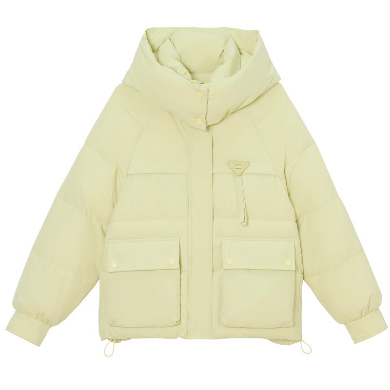 2025 winter new short women's cotton jacket, down cotton jacket, padded jacket, explosive jacket, loose and thickened warm hood
