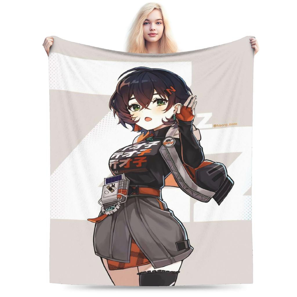 ZZZ Ellen Nicole Miyabi Plush Blanket Girls Boys  Flannel Throw Blanket For Couch Chair Super Warm Custom Quality Bedspread Gift