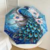 1PC Peacock Flowers Automatic Open/Close Umbrella Compact Folding Umbrella with 8-Rib Shaft lightweight esign, Highquality Fabric1215A