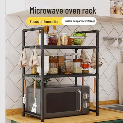 Two-Tier Kitchen Storage Rack for Oven and Microwave