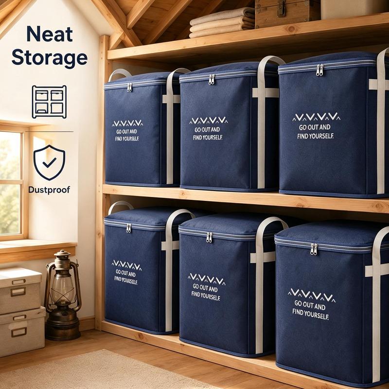 Extra Large Handle Clothes Storage Bag Organizer with Reinforced Handle for Blanket Comforters Bed Sheets Pillows Toy