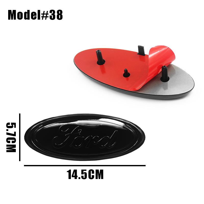 BQYI9 22.3cm 14.5cm Car Styling Logo Front Grille Emblem Rear Trunk Badge Accessories For Ford Mondeo MK2 MK4 F150 F250 F250 GT GT500