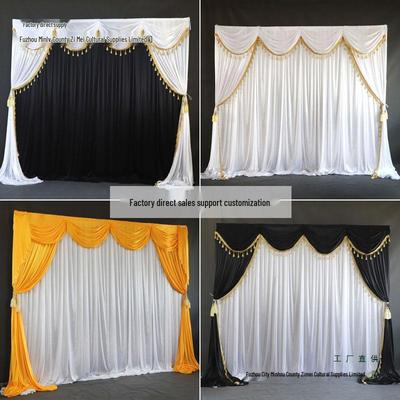 Black & White Gauze Drapes for Funeral Home or Spirit Hall Decoration