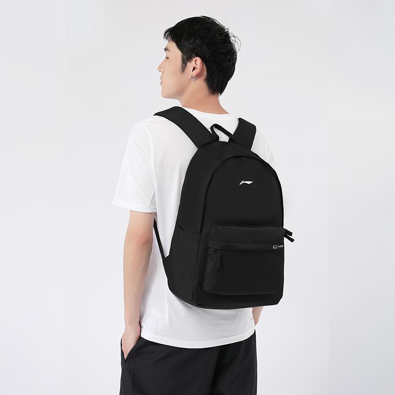 Li Ning Polyester Backpack Unisex Black ABSU319-1