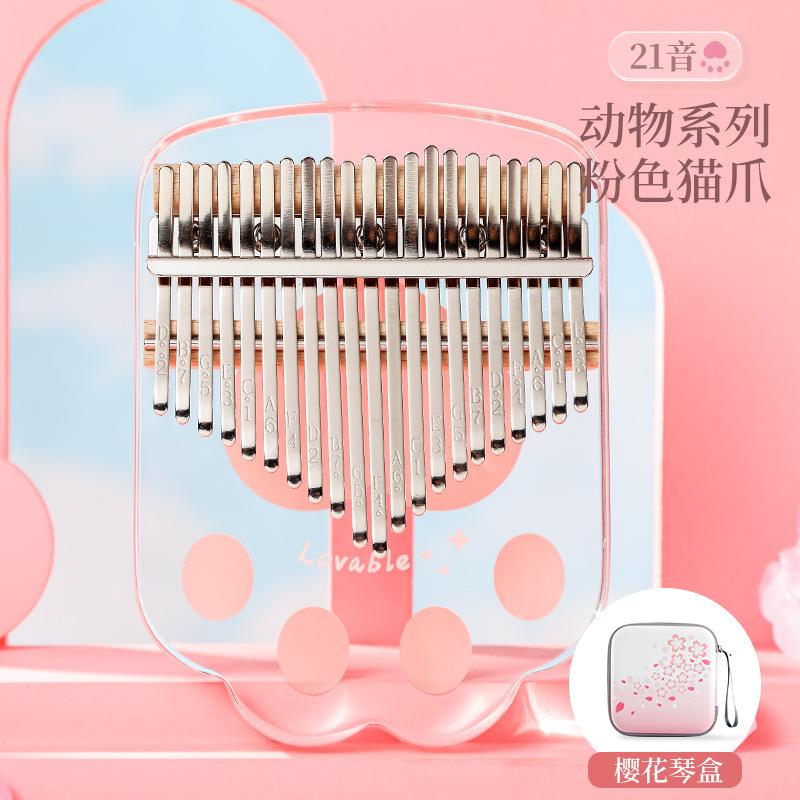 Transparent Acrylic Kalimba 21 Key Chromatic Kalimbas Beginner Thumb Piano Professional Music Keyboard Instrument Child Gifts