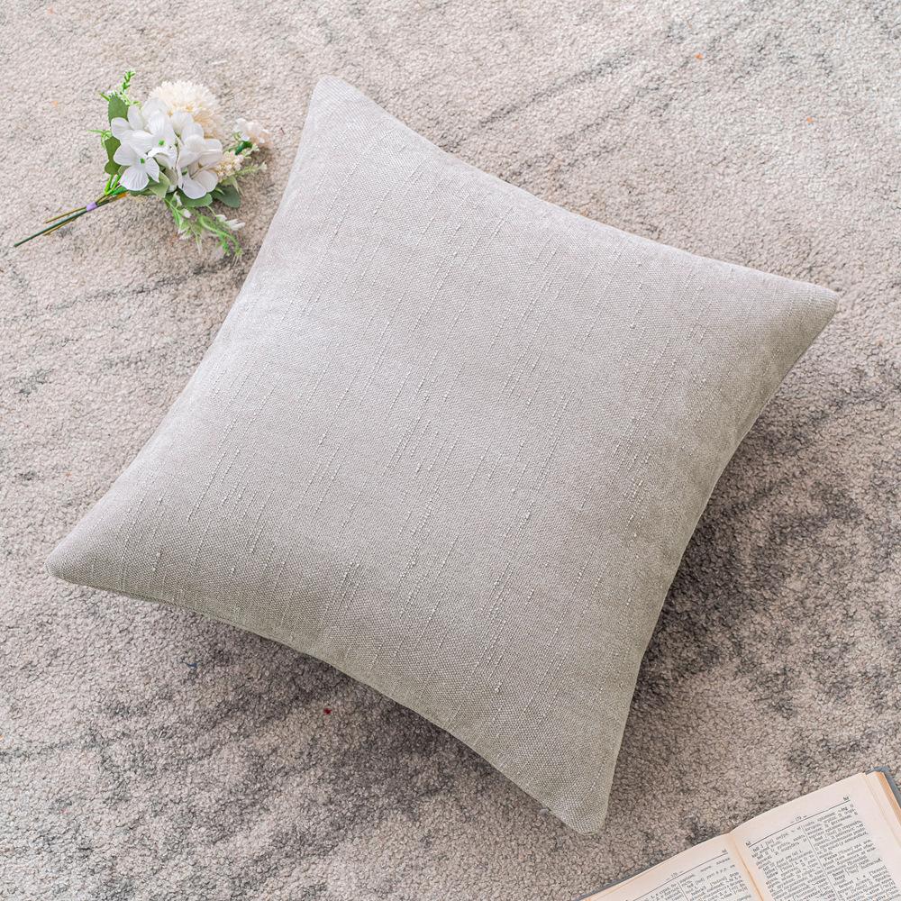 

Thickened Chenille Pillowcase Simple Solid Color Soft Texture Pillowcase Living Room Sofa Bedside Pillow Cushion 45 * 45cm without core