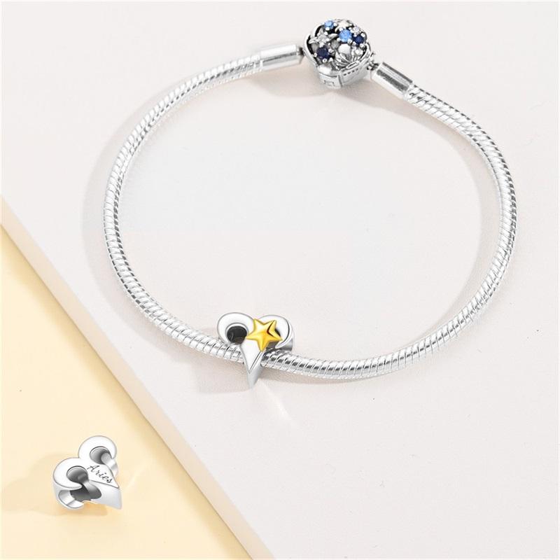 Best Selling Charms Copper Aries Constellation Charms Beads Fit Original Bracelets Diy Birthday For Woman Jewelry