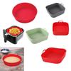 Silicone Air Fryer Basket Liners Non-Stick Baking Tray Heat-Resistant Round and Square Cooking Mats Oven Steamer Accessories