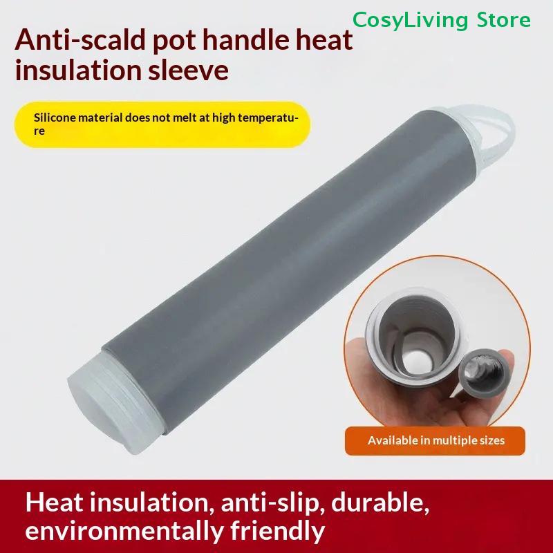 Anti-Scalding Rubber Handle Cover Pot Handle Heat Insulation Cover Frying Pan Protector Hot Handle Holder Sleeve For Cookware