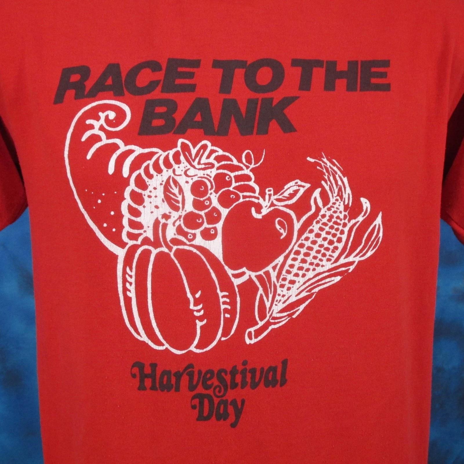 

vintage 80s HARVESTIVAL DAY RACE T-Shirt SMALL marathon single stitch 4XL