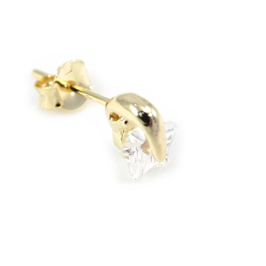 Les Trésors De Lily [G1987] - White Gold Plated 'Inventive Stars' Earrings