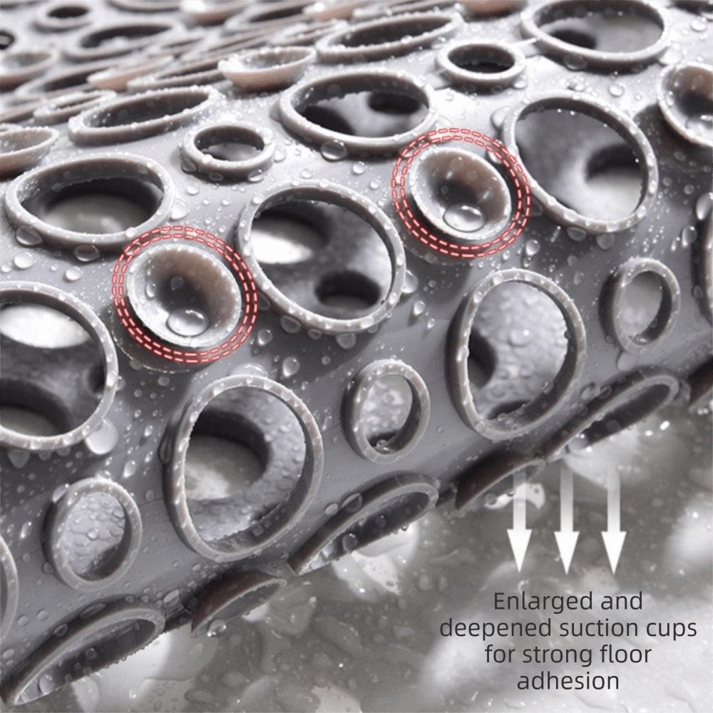 Eco Friendly Suction Cup Bath Mat Quick Drain Round Hole Bath Mat Foot Mat Bath Rug  Bathroom