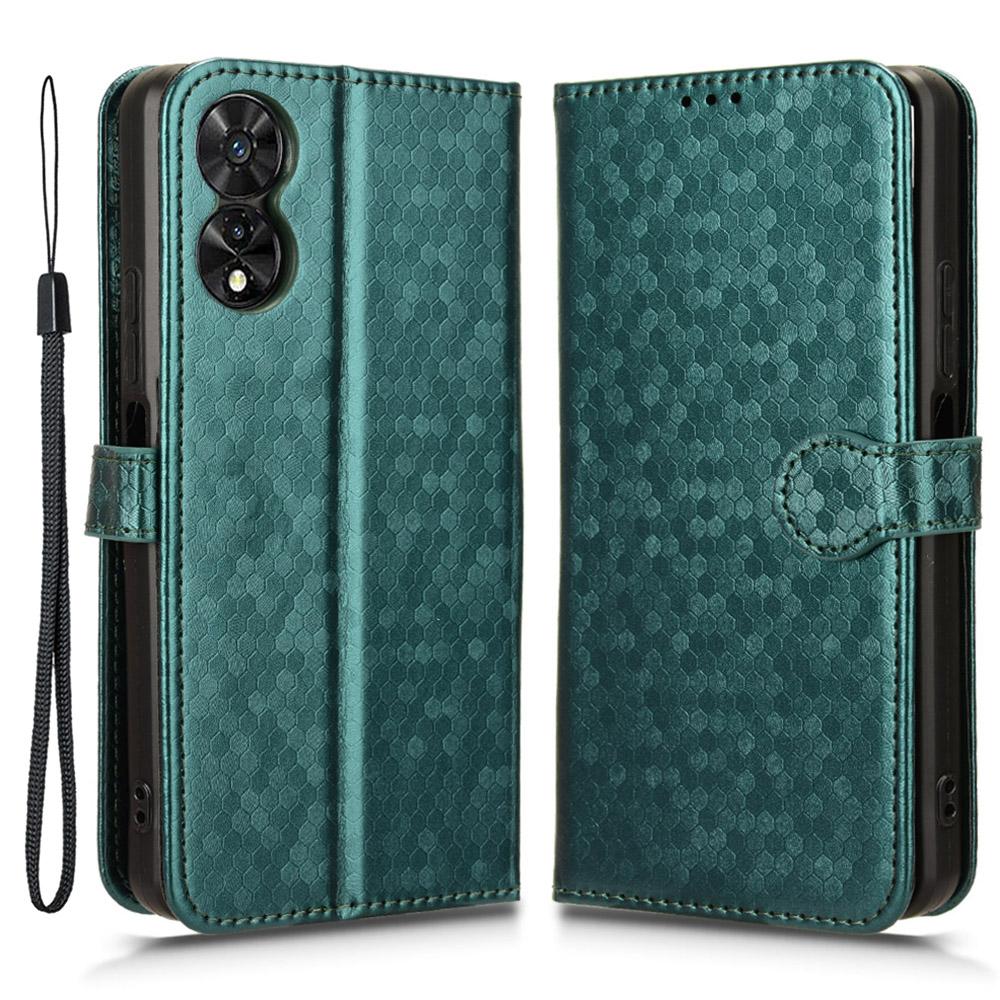 For TCL 505 Wallet Phone Case Dots Pattern PU Leather Flip Cover