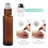 2/5pcs 5mlRollerball Dispensing Bottle Amber Perfume Essential Oil Dispensing Bottle Sample Bottle Travel Portable Storage Bottl