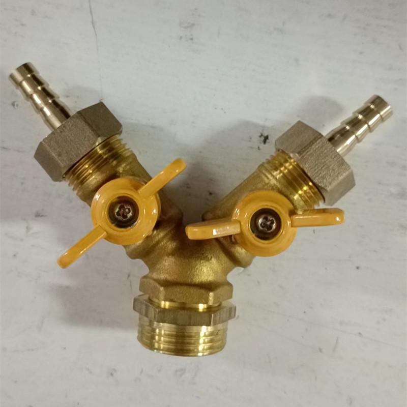 Brass Push-to-Connect Ball Valve Reducing Tee for Water Pipes (Sizes: 6/8/10/12/14/16mm)