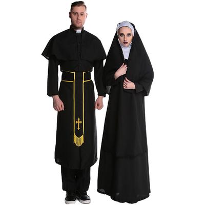 Couple Costumes, Halloween Priest and Nun Costumes, Cosplay Costume Costumes