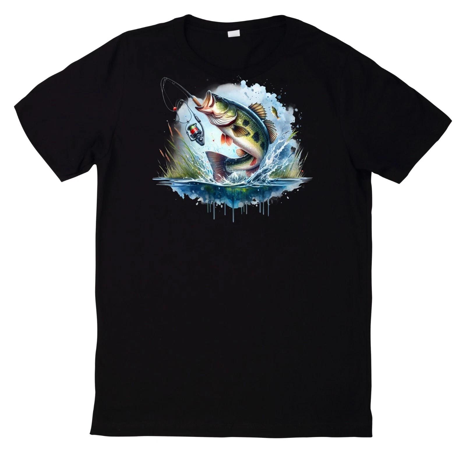 T-Shirt Lustiges Angler Fisch Motiv XL