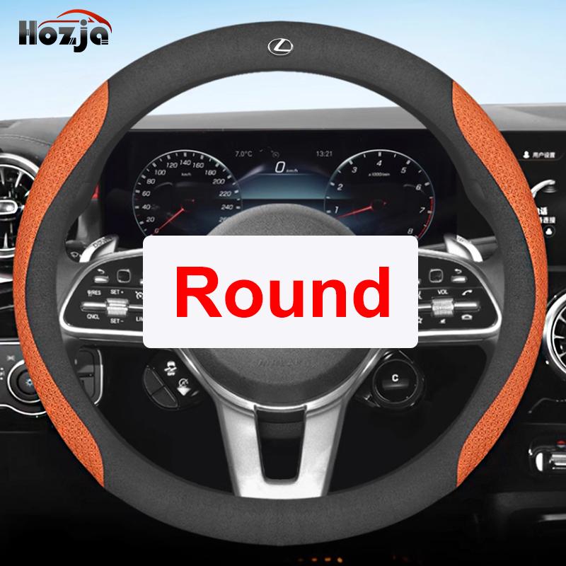 Leather Car Steering Wheel Cover for Lexus LX RX ES NX TX IS 2013 - 2019 2020 2021 2022 2023 2024 2025 Auto Interior Accessories