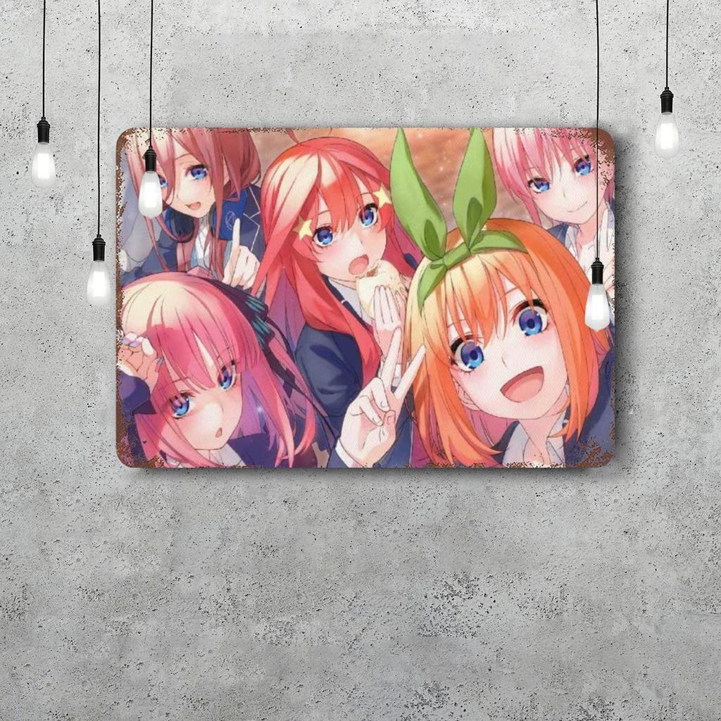 quintessential quintuplets TV drama Retro Vintage Tin Sign Poster Decorative Plaque Metal Plate Wall Decor