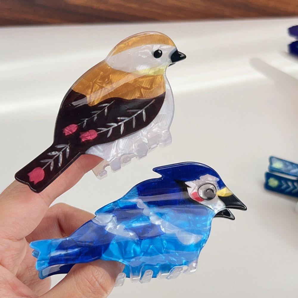 Korean Style Animal Hair Clip Creative Bird Shark Clip Creative Acetate Hair Claw  Female