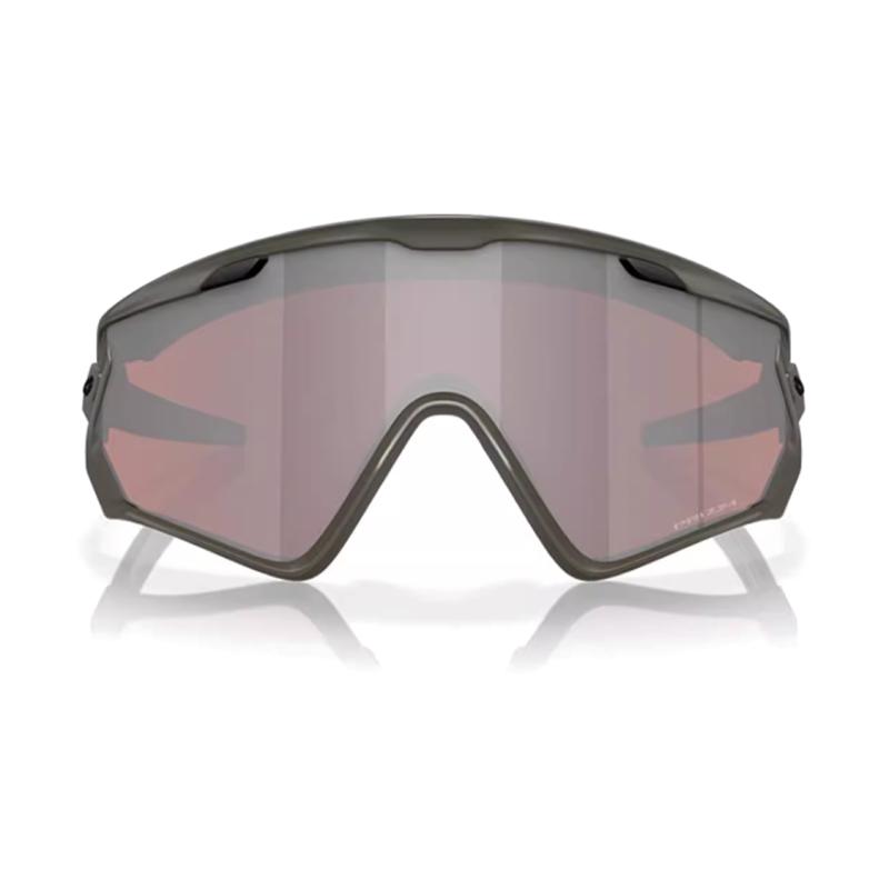 Oakley Lenses Logo Lettering Injection Molded Irregular Sunglasses Unisex Couple Olive Color