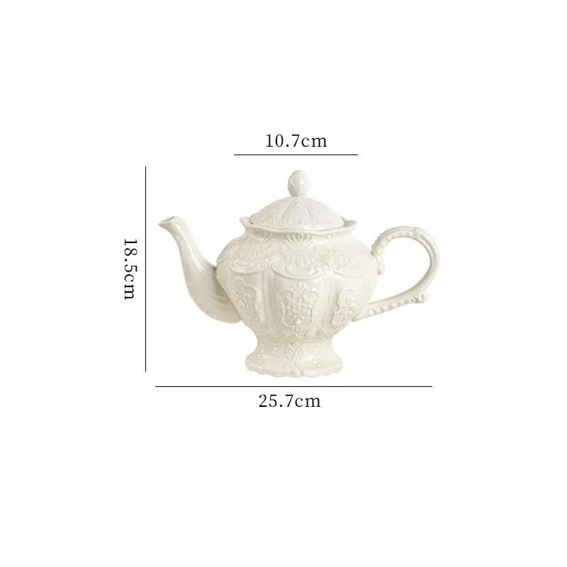 Evropská keramická sada talířů Barokní květinový reliéf Západní restaurace Steakový talíř Odpolední čaj Domácí stolní Retro sady šálků