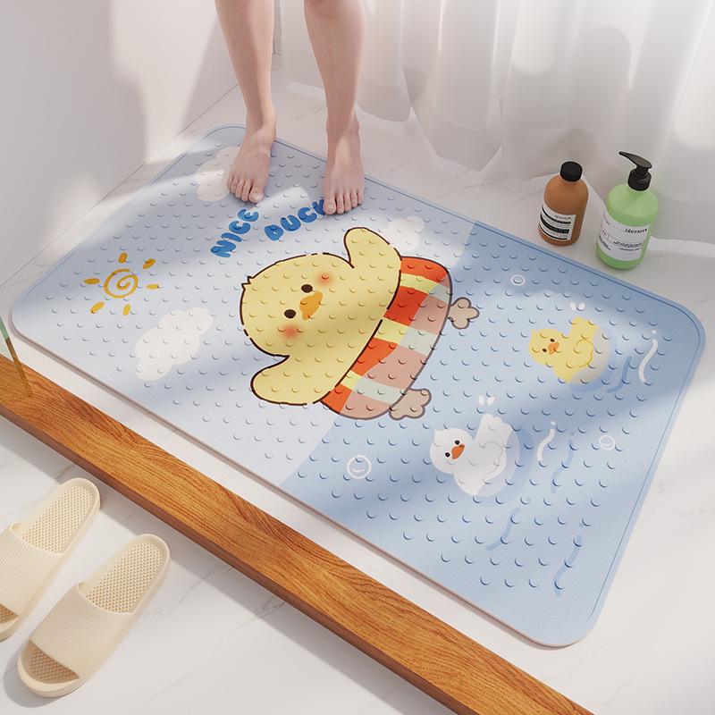 Child's Non-Slip Waterproof Bathroom Mat - Anti-Fall Shower & Toilet Floor Pad
