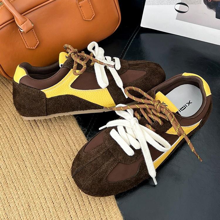 Suding Home Height Increase 4cm Retro German Training Shoes Women's 2025 New Casual Versatile Sports Shoes Forrest Gump Shoes Tide