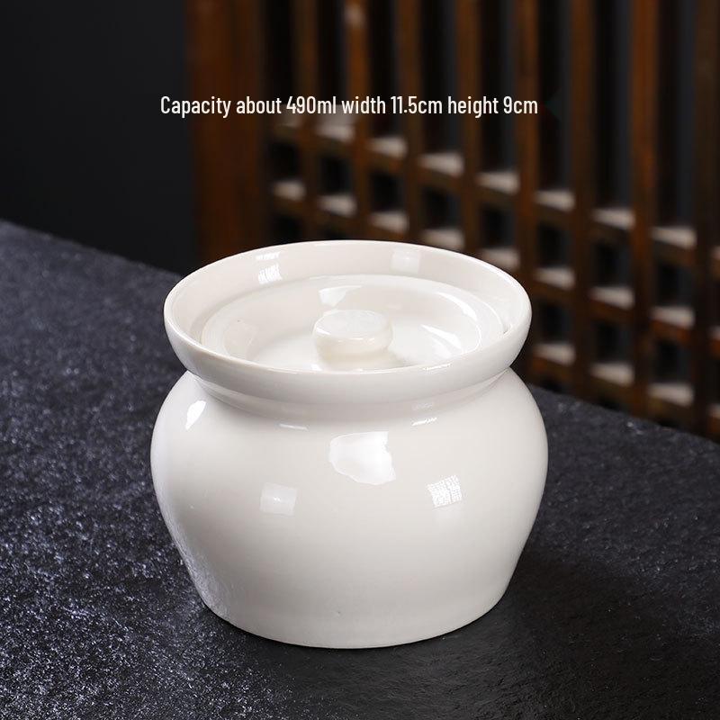 Single-Serve Ceramic Stew Pot with Lid for Soups and Snacks