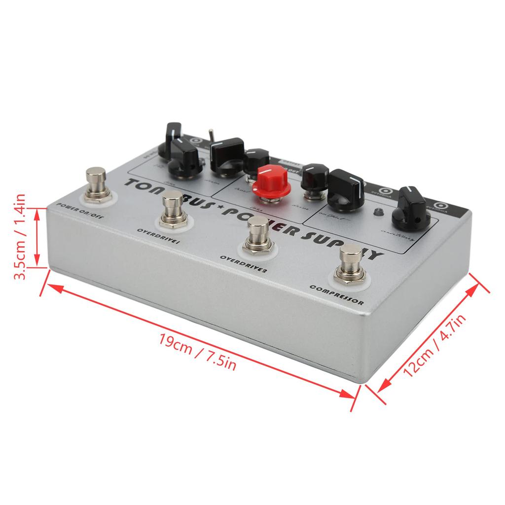 Guitar Multi-Effects Pedal with 8 Outputs, Guitar Combination Effects, Overdrive, Low Peak Mode, DC 9V Compatible, for Guitarists