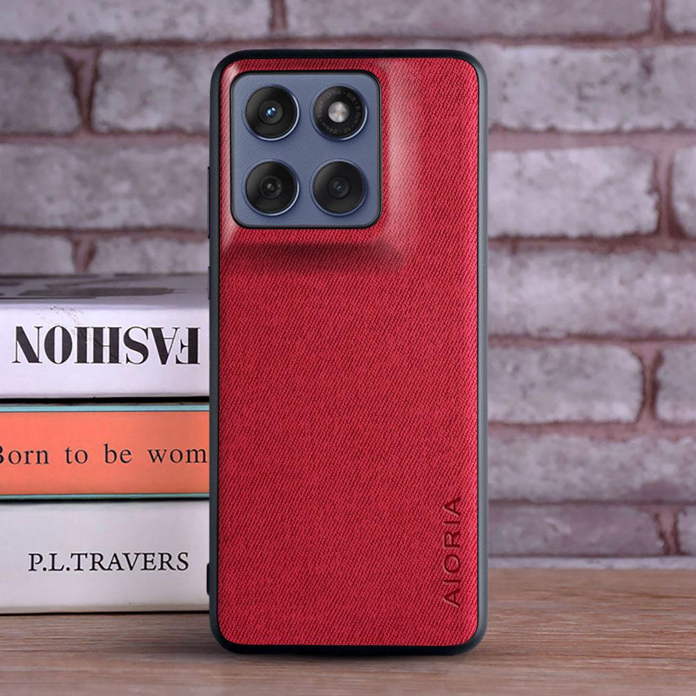 Case for MOTO Edge 60 Fusion Leather Master Hard Textile Leather Fashion Phone Cover Coqua for moto edge 60 Fusion Pro Case