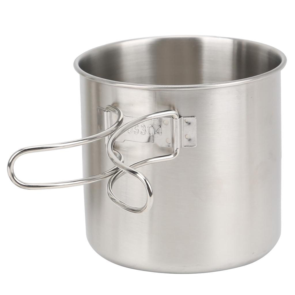 2 stücke Edelstahl Kochen Tasse Becher Faltbare Outdoor Camp Kochtopf Camping Kochgeschirr
