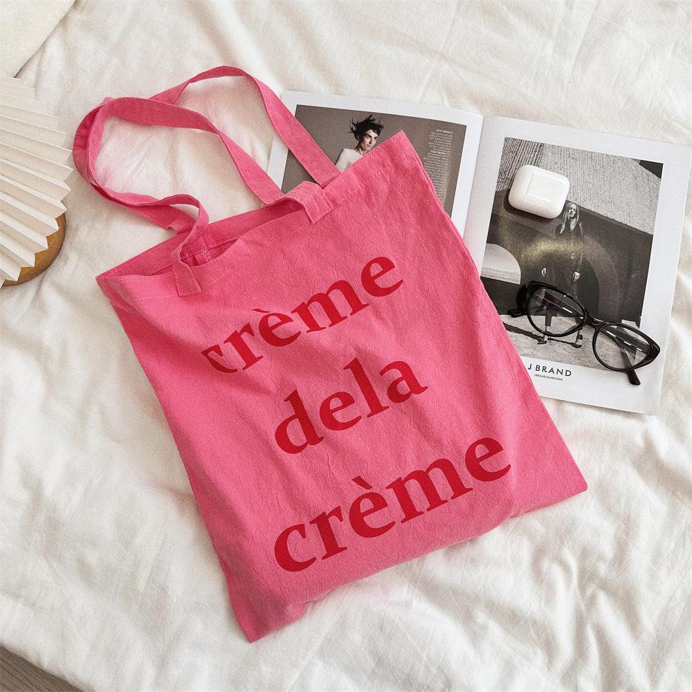 

Летняя тонкая холщовая сумка мятно-зеленого цвета холщовая сумка с принтом алфавита сумка для отдыха и путешествий сумка через плечо розы красного