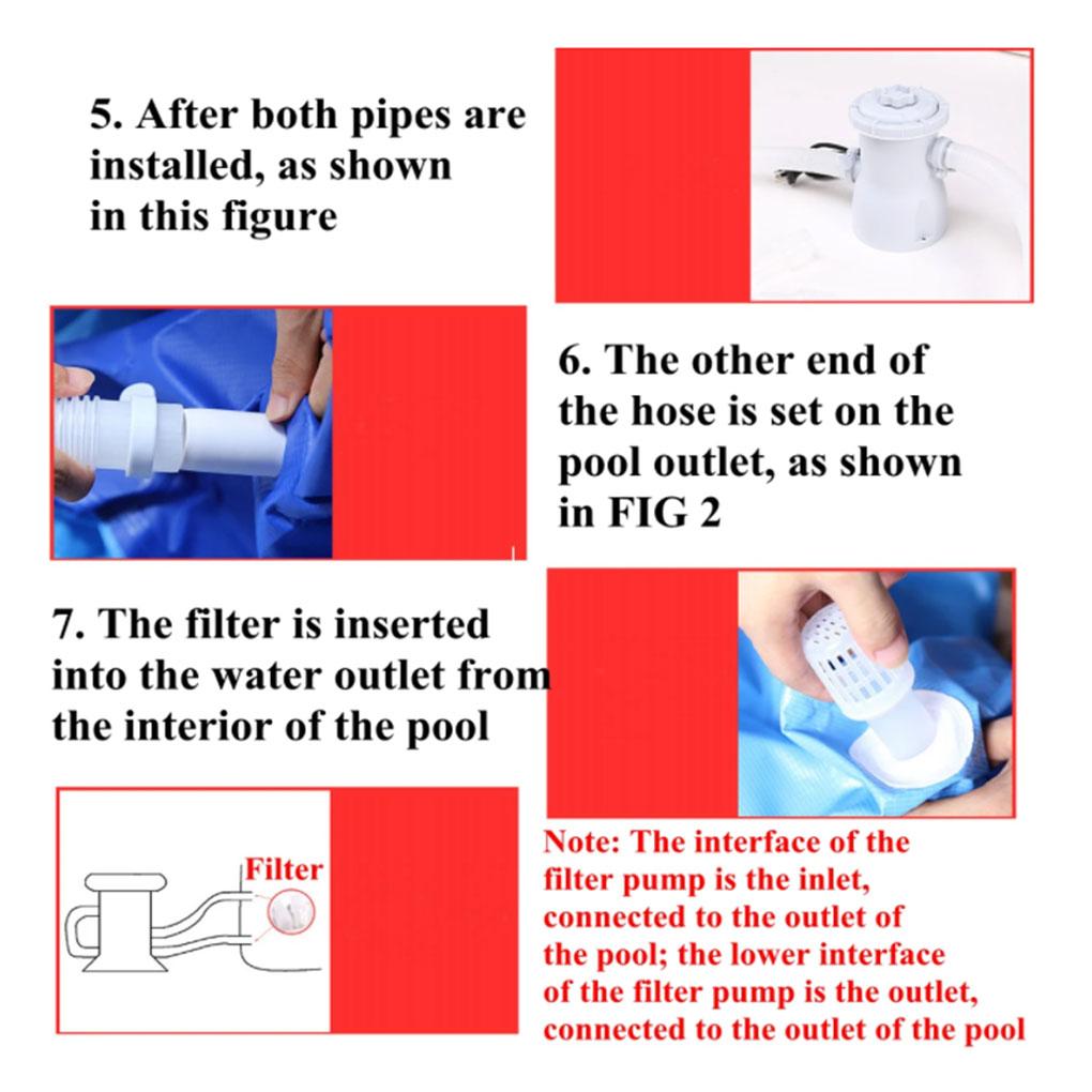 300GPH Swimming Pool Filter Pump Above Ground Swimming Pool Cleaner Electric Water Pump Improve Circulation EU Filter Pump