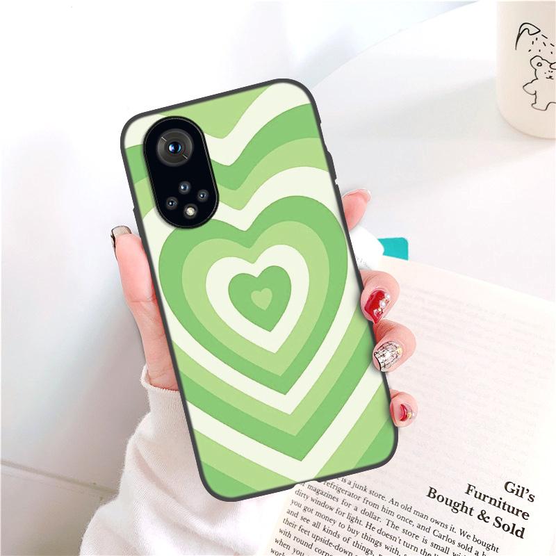P30 Lite Case for Honor 9S Cover Silicone Funda Honor 9C 9A 10i 8A 10 50 Cases for Huawei P 30 Pro P40 P20 Love Heart Black Capa