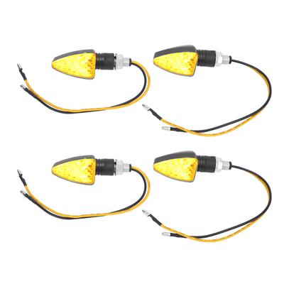 4pcs Motorcycle Signal Light Triangular Shape for Dirt Bike Electromobile Scooter 1.5W 12V