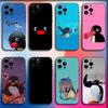 Cartoon P-Pingu Pinguin Niedliche Handyhülle Für iPhone 16,15,14,13,12,11,Pro,X,XS,Max,XR,Plus,Mini Weiche Schwarze Hülle