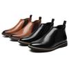 Autumn British Chelsea Boots Men's Retro Leather Short Boots Business Formal Pointed Office Oxford Shoes