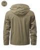 Herren Winddichter Parka mit abnehmbaren Ärmeln: Frühlings-/Herbst-Jacke mit mehreren Taschen, lockerer Schnitt, Übergröße, Freizeit-Arbeitskleidung
