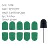 Candy Color Nail Art Sand Cap Nail Polishing Head Sand Ring Electric Nail Drill Machine Accessory Cuticle Dead Skin Removal Manicure Tool with Rubber