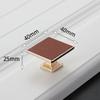 KAK Vintage Leather Cabinet Knobs and Handles Wardrobe Kitchen Cupboard Door Pulls European Zinc Alloy Furniture Handle Hardware