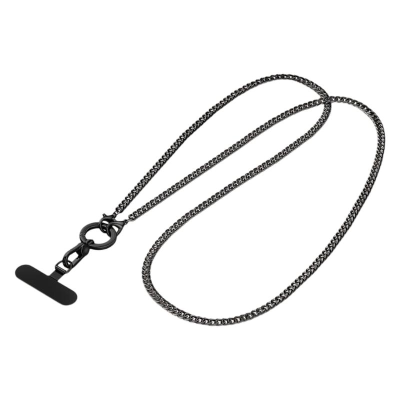 Metal Phone Lanyard Crossbody Chain With 360 Degree Rotating Clip And 120cm Adjustable Strap For Handsfree Carrying