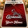 Flannel BlanketSt. Louis Cardinals Custom Name Text Personalized Soft Warm Throw Blanket Home Decor Gift