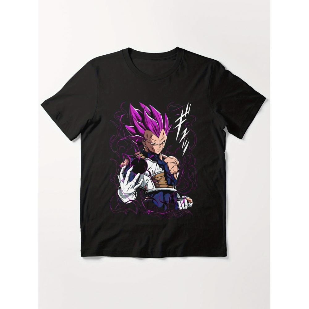 

Purple Vegeta T-Shirt,Soft Breathable & Fade-Resistant, Classic Fit for Daily Casual Wear XXL чёрный