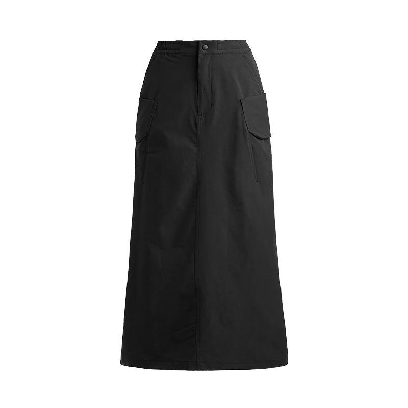 

Under Armour SS25 Her Comfortable Fashion Solid Color Casual Long Skirt Women skirts Black 6005993-001 S